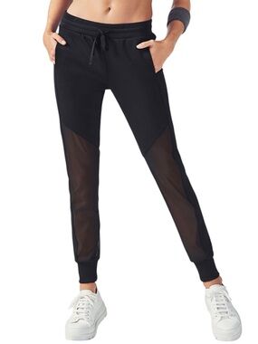 Fabletics Black Rocha Jogger Mesh Small Tall